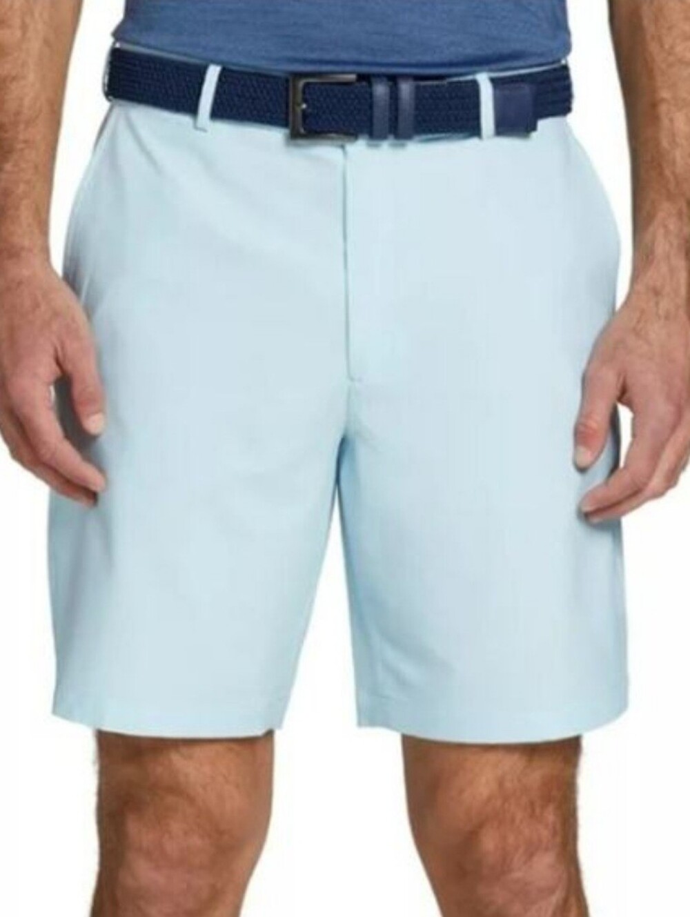 Walter Hagen Men's 9" Inseam Performance 11 Micro Lines Golf Shorts Size 42 Blue